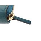 Gucci Outlet Round Zip Long Wallet Interlocking G Blue Green — view 9