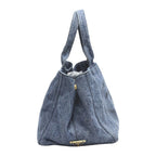 Prada Cotton Canvas Tote Bag Canapa Blue — view 4