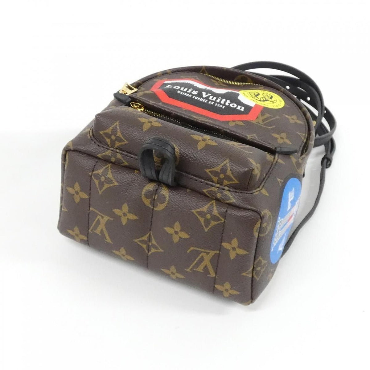 Louis Vuitton Monogram World Tour Palm Springs Backpack Mini Sac Brown Marron — view 3
