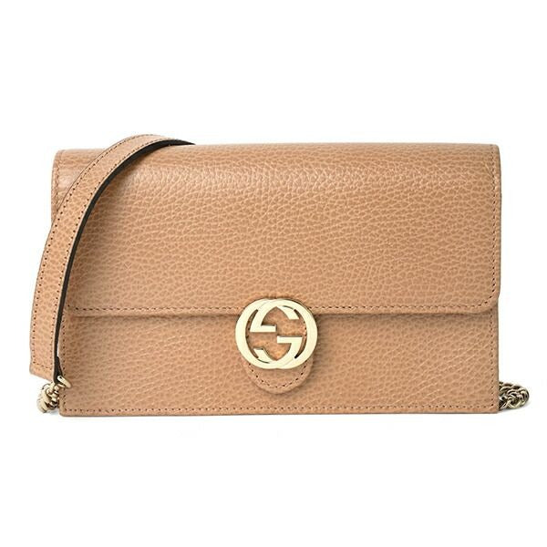 Gucci Shoulder Bag Dollar Calf Rose Beige