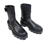 Hermes Short Boots Jamie Black 36 1 2 Silver Hardware Leather Shoes — view 2