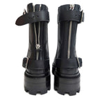 Hermes Short Boots Jamie Black 36 1 2 Silver Hardware Leather Shoes — view 6