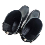Hermes Short Boots Jamie Black 36 1 2 Silver Hardware Leather Shoes — view 7