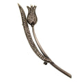 Christian Dior Tulip Silver Stone Brooch Accessory 0162