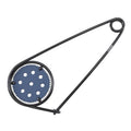Loewe Mechanopin Bag Charm Metal Leather Black Blue