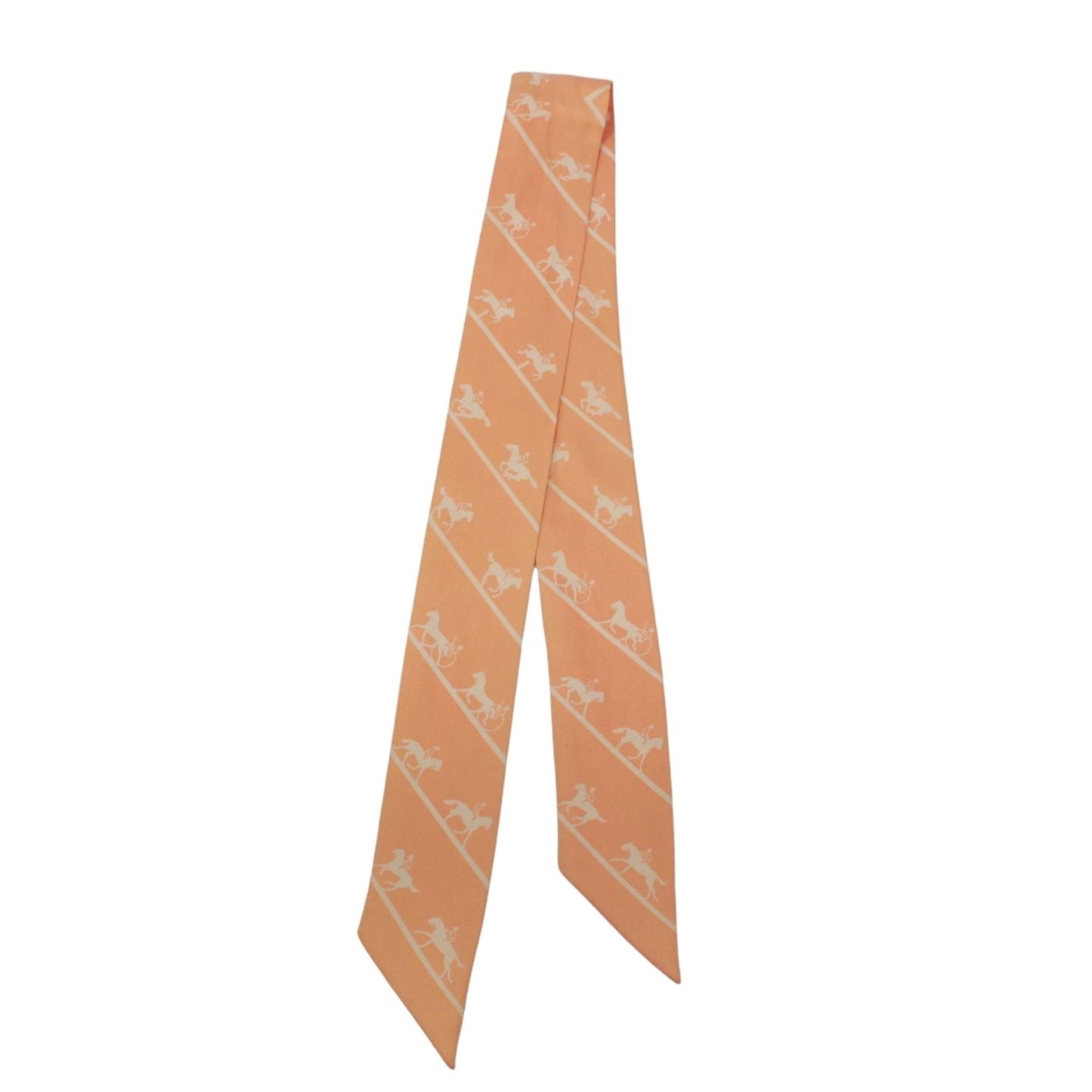 Hermes Twirle Allure Silk Orange Scarf — view 2