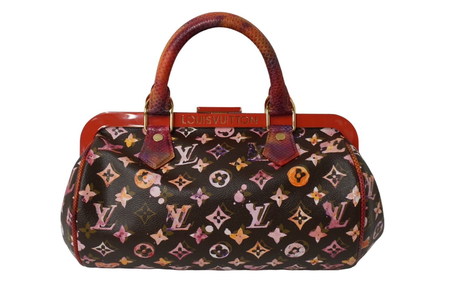 Louis Vuitton Monogram Water Color Richard Prince Papillon Handbag Brown