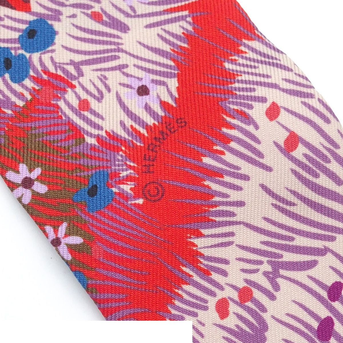 Hermes Twilly Multicolor Silk Dans Un Jardin Anglais Scarf — view 4