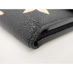 Louis Vuitton Trifold Wallet Victorine Black Beige Bicolor Monogram Empreinte — view 4