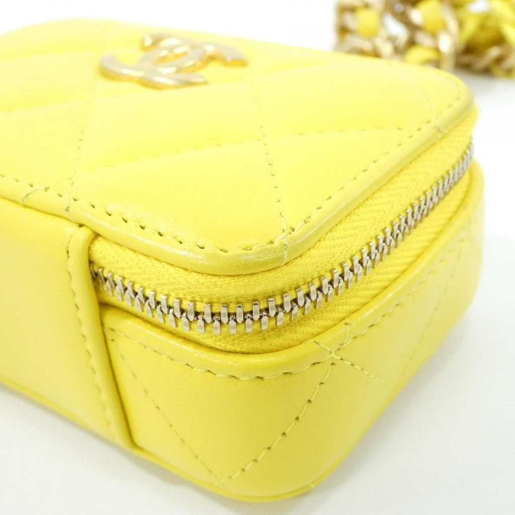 Chanel Chain Clutch Yellow — view 3