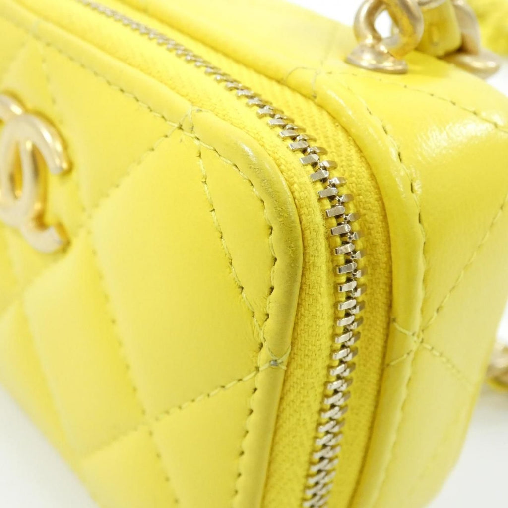 Chanel Chain Clutch Yellow — view 4
