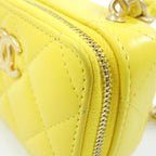 Chanel Chain Clutch Yellow — view 4