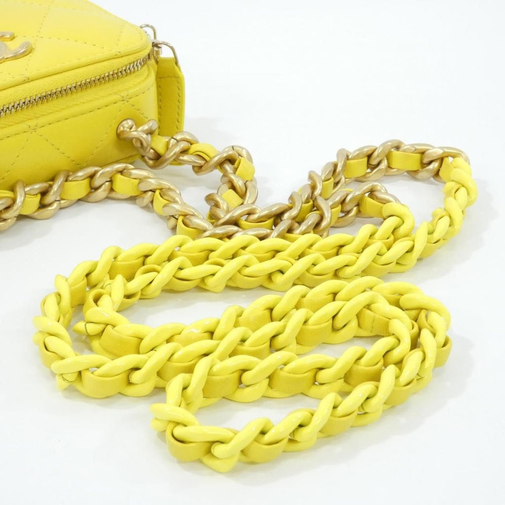 Chanel Chain Clutch Yellow — view 6