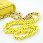 Chanel Chain Clutch Yellow — view 6