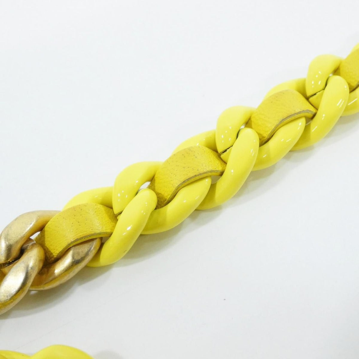 Chanel Chain Clutch Yellow — view 7
