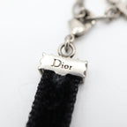 Christian Dior Choker Rhinestone Velour Black Yo649 — view 8