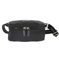 Gucci GG Nylon Crossbody Waist Bag Leather Black Silver