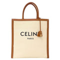 Celine Bag Tote Canvas Vertical Cabas Large Brown Ivory