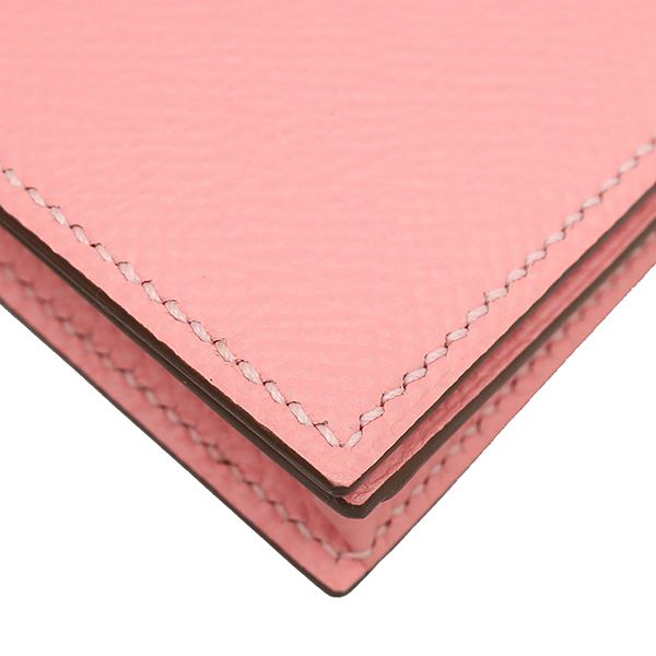 Hermes Long Wallet Bearn Souffle Vaux Epson Rose Confetti Gold Hardware Bifold — view 4