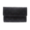 Louis Vuitton Porte Monnaie Satin Monogram Coin Case Black