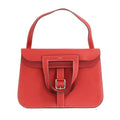 Hermes Halzan 31 Taurillon Clemence Rouge Tomato Vermillion Silver