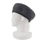 Hermes Cotton Cowhide Sante Honore Series Button Piping Cow Leather Beret Gray — view 4