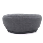 Hermes Cotton Cowhide Sante Honore Series Button Piping Cow Leather Beret Gray — view 7