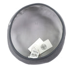Hermes Cotton Cowhide Sante Honore Series Button Piping Cow Leather Beret Gray — view 8