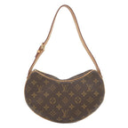 Louis Vuitton Shoulder Bag Pochette Croissant Monogram Canvas Gold Brown