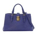 Bottega Veneta Intrecciato Small Rome 2-Way Tote Leather Purple