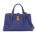 Bottega Veneta Intrecciato Small Rome 2-Way Tote Leather Purple