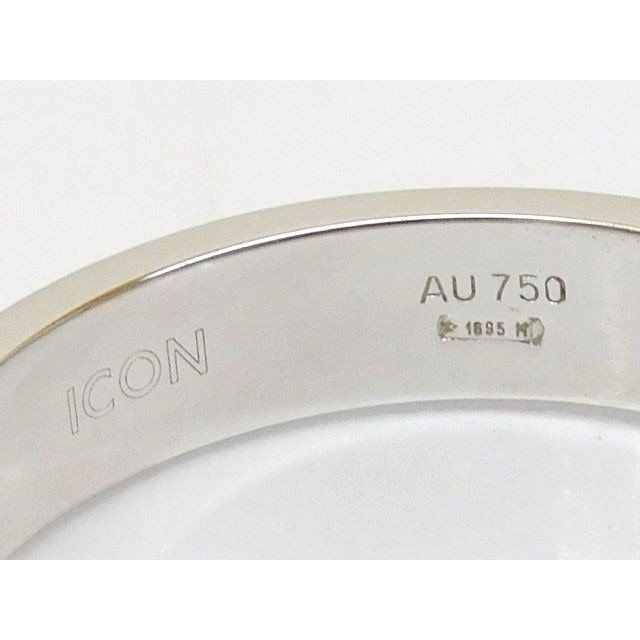 Gucci 145 Iconic Ring 18K White Gold Togo Vintage — view 2