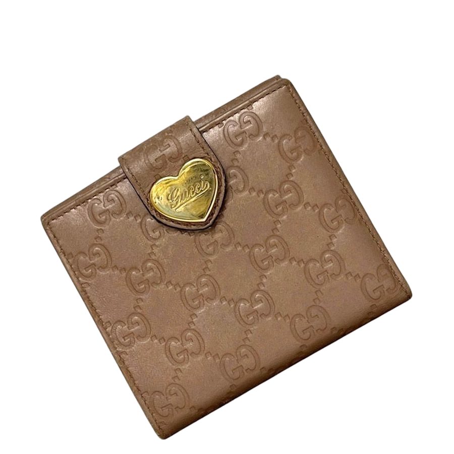 Gucci Bifold Wallet Beige Guccissima Line GG Leather