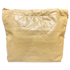 Chanel 22 Tote Small Handbag As3260 Quilted Plate Yellow — view 4