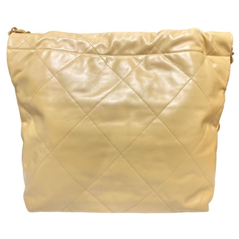 Chanel 22 Tote Small Handbag As3260 Quilted Plate Yellow — view 4