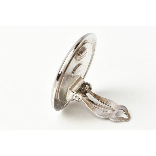 Chanel Earrings Vintage Coco Mark Circle Gold Black Silver — view 2