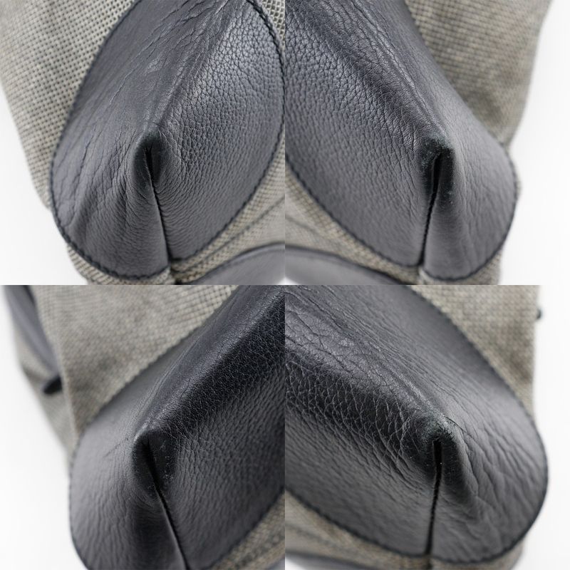 Bottega Veneta Canvas And Leather Gray Black Tote Bag — view 4