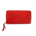 Louis Vuitton Zippy Wallet Monogram Empreinte Scarlet Leather Red Round Gold
