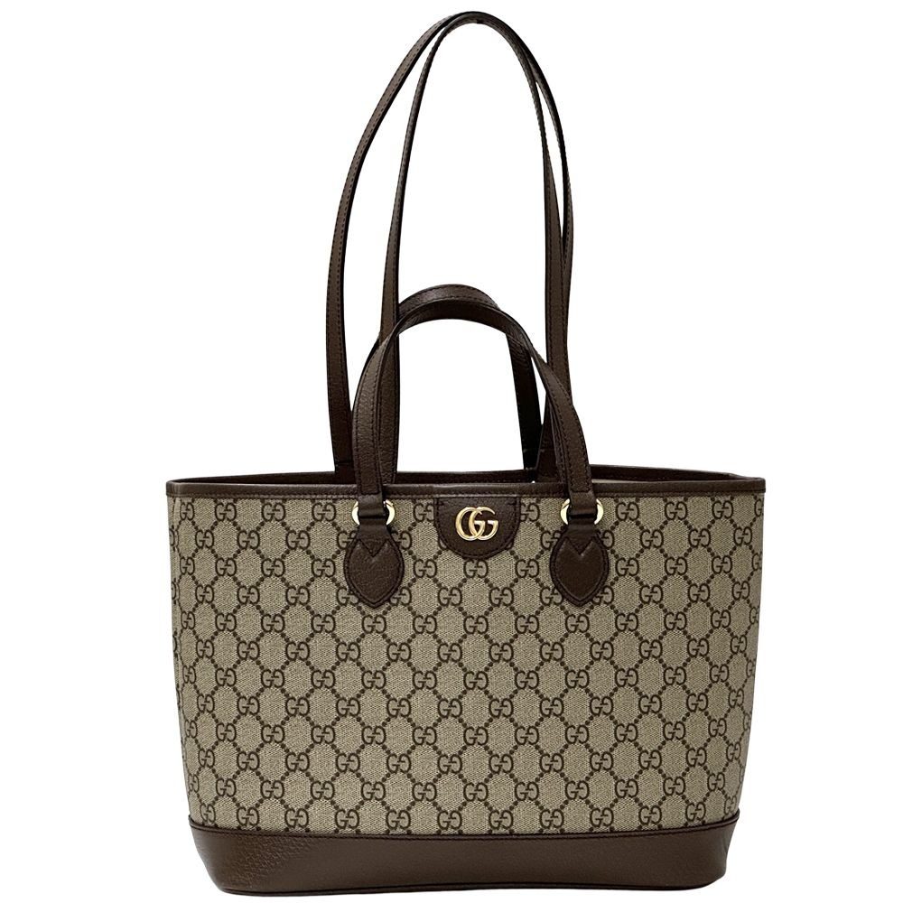 Gucci GG Supreme Petit Marmont Tote Brown Shoulder Bag