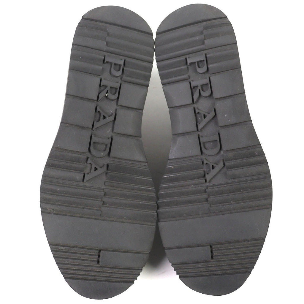 Prada Brushed Leather Loafers Shoes Thick — view 7
