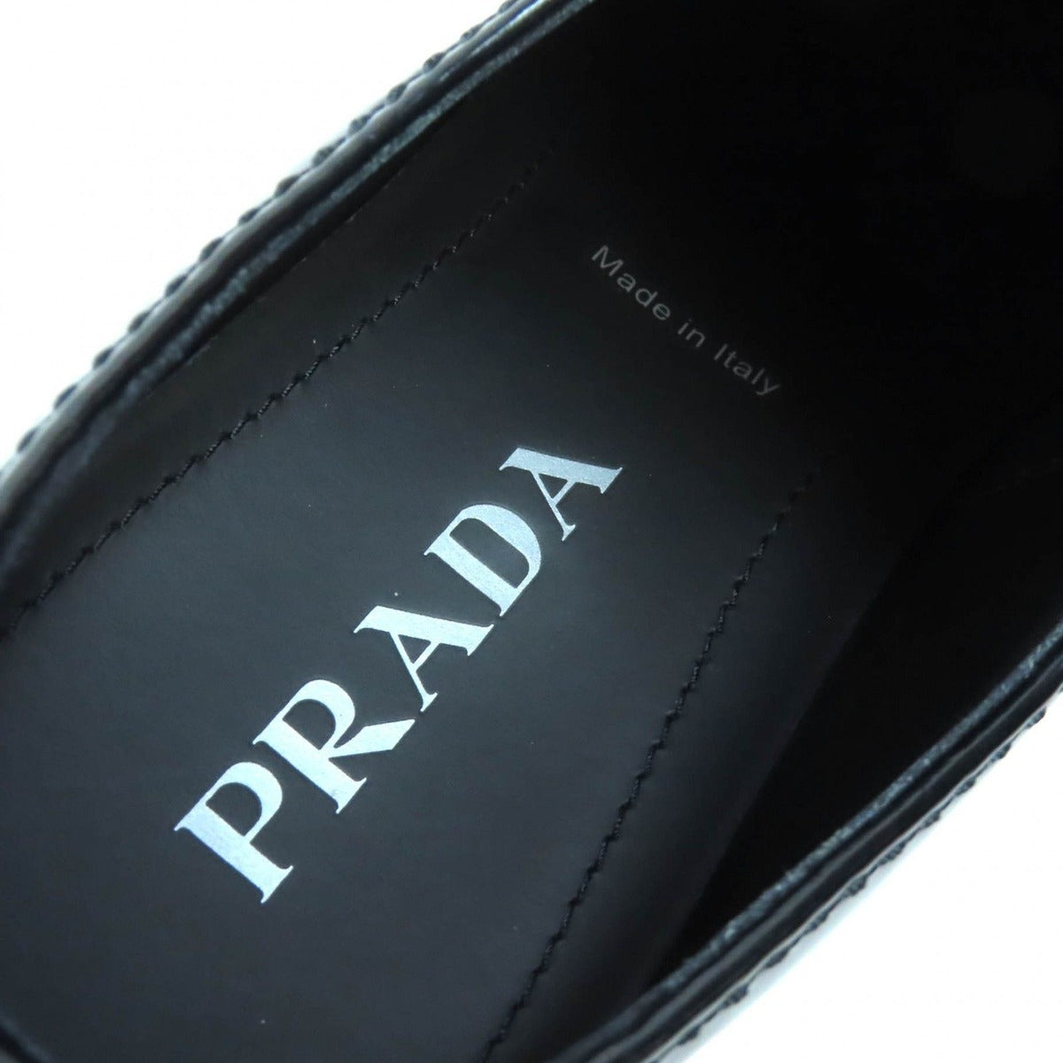 Prada Brushed Leather Loafers Shoes Thick — view 9