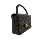 Chanel Handbag Quilted Lambskin Black Gold — view 2