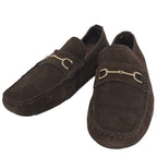 Gucci Driving Shoes Horsebit Suede Brown 8