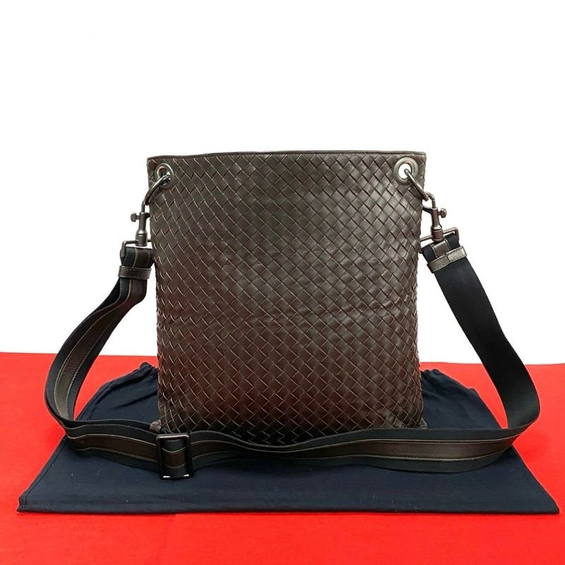 Bottega Veneta Intrecciato Leather Shoulder Bag Sacoche
