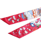 Hermes Tsuiri My Cloud Silk Red Scarf — view 6