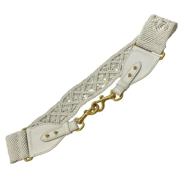 Christian Dior Bag Strap Replacement Shoulder Small Leather White