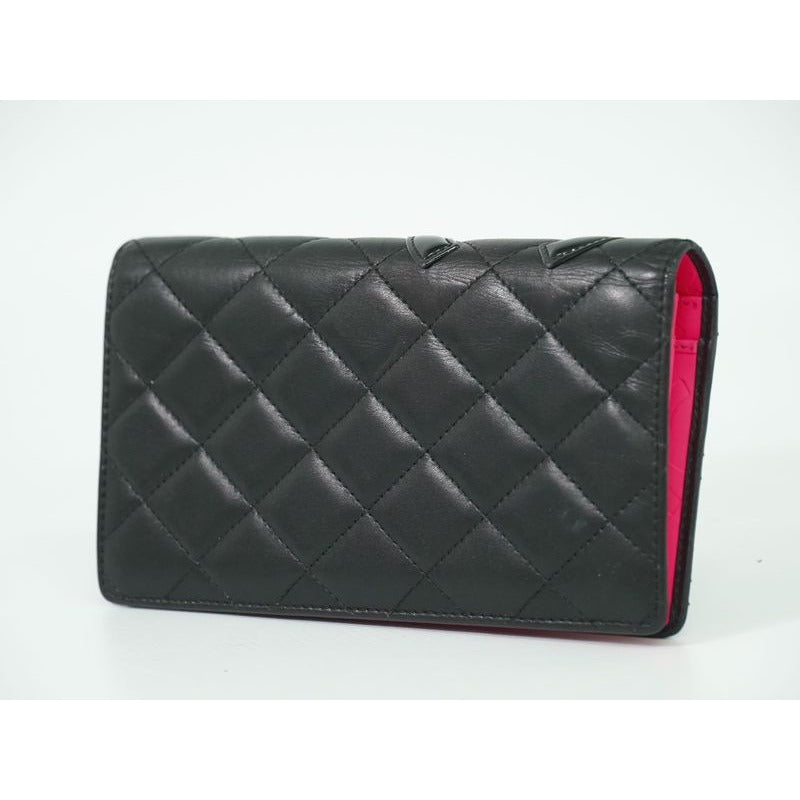 Chanel Coco Mark Cambon Line Long Wallet Leather Black — view 2