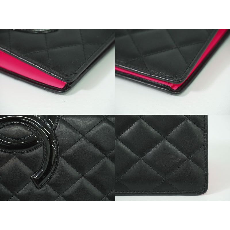 Chanel Coco Mark Cambon Line Long Wallet Leather Black — view 6