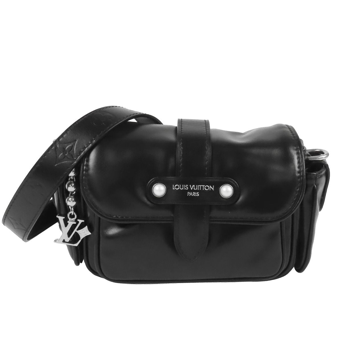 Louis Vuitton Cargo Wearable Wallet Black Calfskin Shoulder Bag