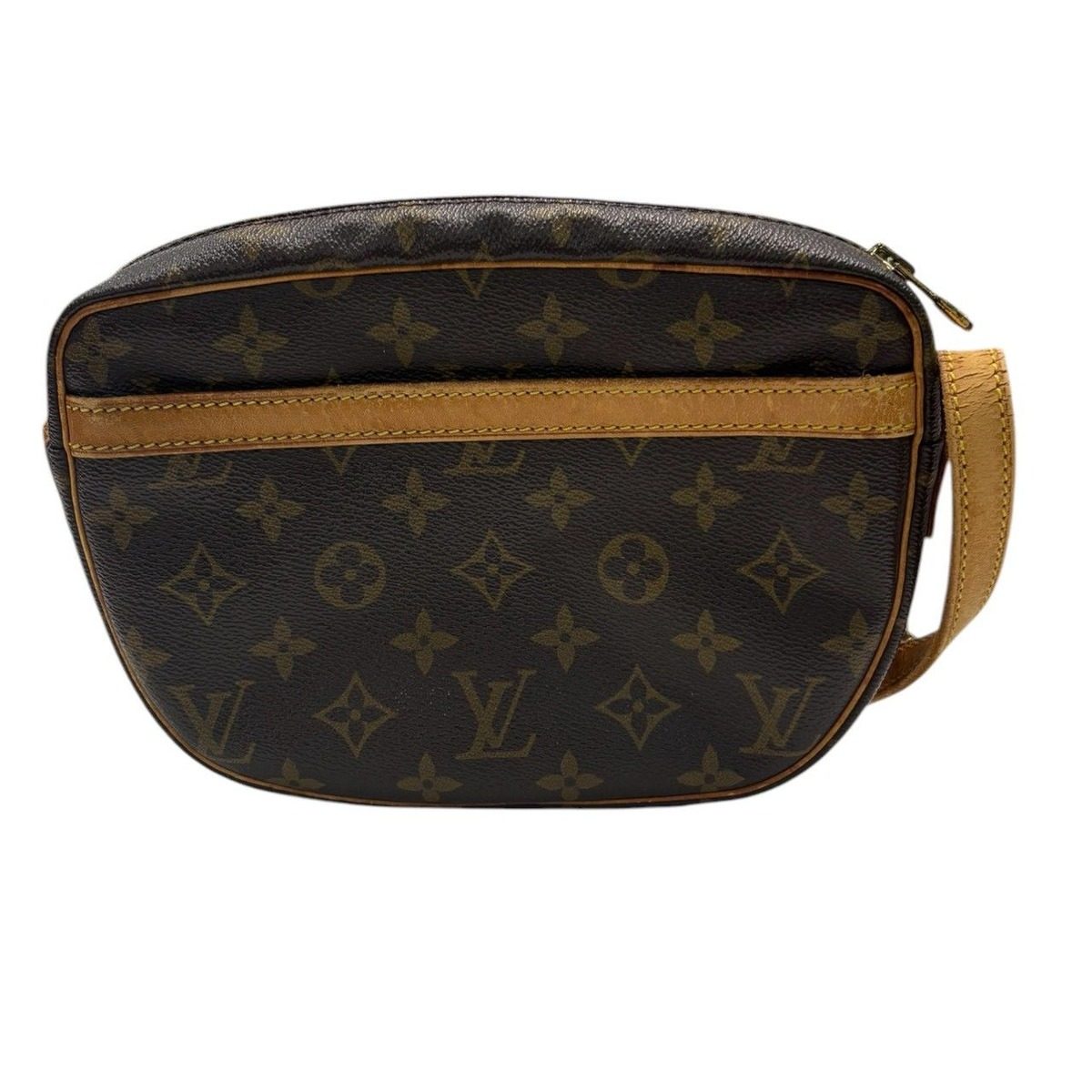 Louis Vuitton Monogram Johnfille Brown Gold Leather Shoulder Bag — view 2